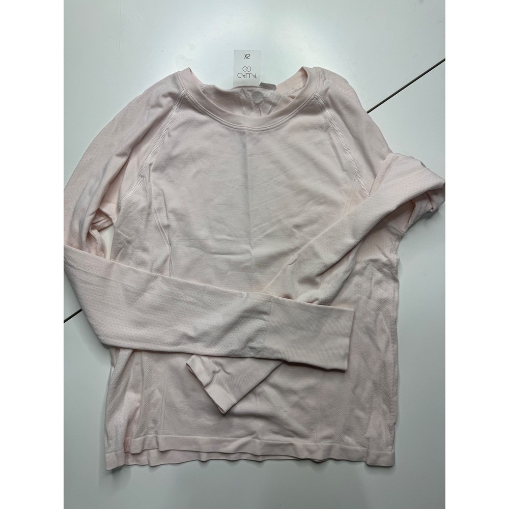 CALIA by Carrie Underwood Seamless Long Sleeve Workout Top Pink XS